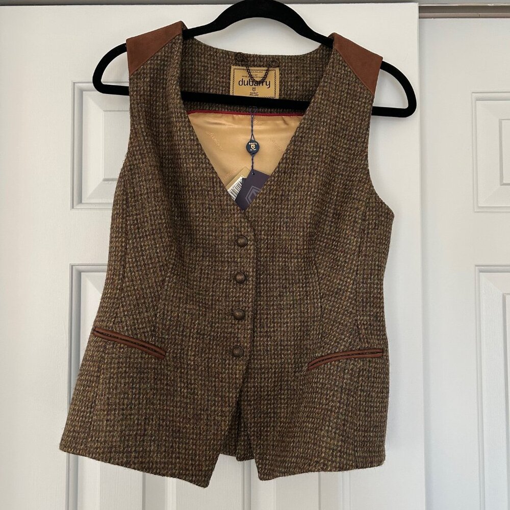 Dubarry Daisy Fitted Tweed Waistcoat, size UK 10 / US 6